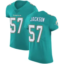 Men's Dequan Jackson Miami Dolphins No.57 Elite Aqua Team Color Vapor Untouchable Jersey - Green