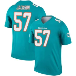 Men's Dequan Jackson Miami Dolphins No.57 Legend Jersey - Aqua