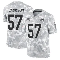 Men's Dequan Jackson Miami Dolphins No.57 Limited 2024 Salute to Service Jersey - Arctic Camo