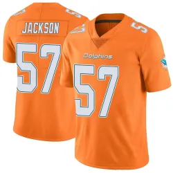 Men's Dequan Jackson Miami Dolphins No.57 Limited Color Rush Jersey - Orange