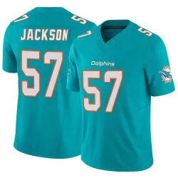 Men's Dequan Jackson Miami Dolphins No.57 Limited Vapor F.U.S.E. Jersey - Aqua
