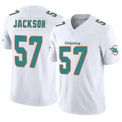 Men's Dequan Jackson Miami Dolphins No.57 Limited Vapor F.U.S.E. Jersey - White