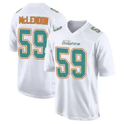 Men's Derrick McLendon Miami Dolphins No.59 Game Fashion Jersey - White