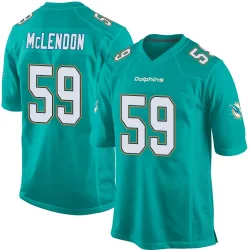 Men's Derrick McLendon Miami Dolphins No.59 Game Team Color Jersey - Aqua