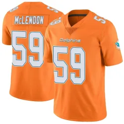 Men's Derrick McLendon Miami Dolphins No.59 Limited Color Rush Jersey - Orange
