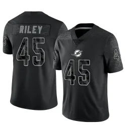 Men's Duke Riley Miami Dolphins No.45 Limited Reflective Jersey - Black