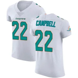 Men's Elijah Campbell Miami Dolphins No.22 Elite Vapor Untouchable Jersey - White