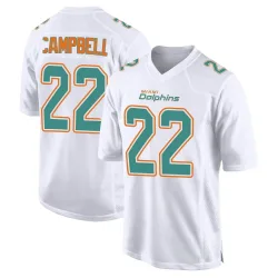 Men's Elijah Campbell Miami Dolphins No.22 Game Fashion Jersey - White