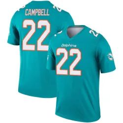 Men's Elijah Campbell Miami Dolphins No.22 Legend Jersey - Aqua