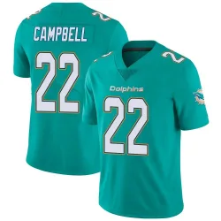 Men's Elijah Campbell Miami Dolphins No.22 Limited Team Color Vapor Untouchable Jersey - Aqua