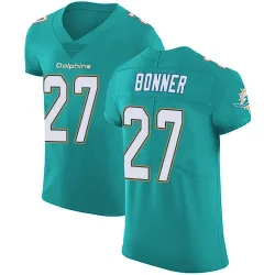 Men's Ethan Bonner Miami Dolphins No.27 Elite Aqua Team Color Vapor Untouchable Jersey - Green