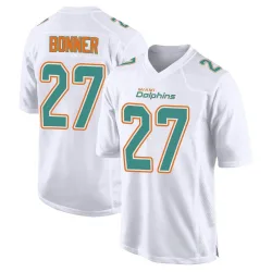 Men's Ethan Bonner Miami Dolphins No.27 Game Fashion Jersey - White