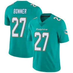 Men's Ethan Bonner Miami Dolphins No.27 Limited Team Color Vapor Untouchable Jersey - Aqua