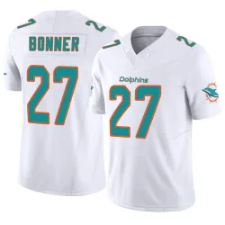 Men's Ethan Bonner Miami Dolphins No.27 Limited Vapor F.U.S.E. Jersey - White