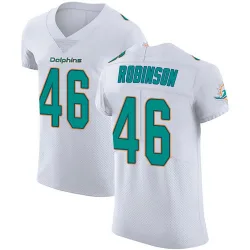 Men's Ethan Robinson Miami Dolphins No.46 Elite Vapor Untouchable Jersey - White
