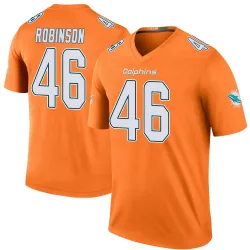 Men's Ethan Robinson Miami Dolphins No.46 Legend Color Rush Jersey - Orange