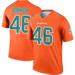 Men's Ethan Robinson Miami Dolphins No.46 Legend Inverted Jersey - Orange