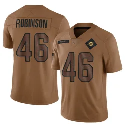 Men's Ethan Robinson Miami Dolphins No.46 Limited 2023 Salute To Service Jersey - Brown