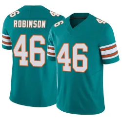 Men's Ethan Robinson Miami Dolphins No.46 Limited Alternate Vapor F.U.S.E. Jersey - Aqua