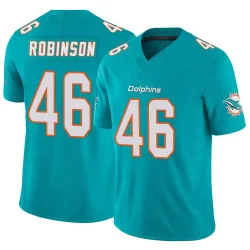 Men's Ethan Robinson Miami Dolphins No.46 Limited Vapor F.U.S.E. Jersey - Aqua