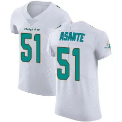 Men's Eugene Asante Miami Dolphins No.51 Elite Vapor Untouchable Jersey - White
