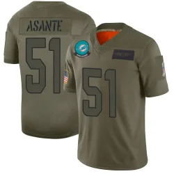Men's Eugene Asante Miami Dolphins No.51 Limited 2019 Salute to Service Jersey - Camo
