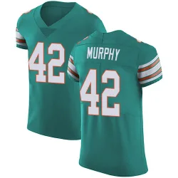 Men's Grayson Murphy Miami Dolphins No.42 Elite Aqua Alternate Vapor Untouchable Jersey - Green