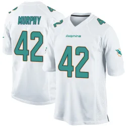 Men's Grayson Murphy Miami Dolphins No.42 Game Jersey - White