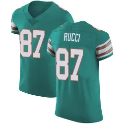 Men's Hayden Rucci Miami Dolphins No.87 Elite Aqua Alternate Vapor Untouchable Jersey - Green