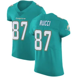 Men's Hayden Rucci Miami Dolphins No.87 Elite Aqua Team Color Vapor Untouchable Jersey - Green