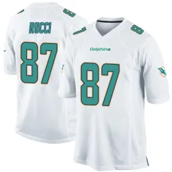 Men's Hayden Rucci Miami Dolphins No.87 Game Jersey - White