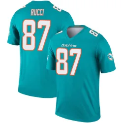 Men's Hayden Rucci Miami Dolphins No.87 Legend Jersey - Aqua