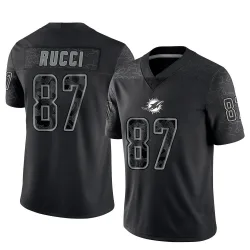 Men's Hayden Rucci Miami Dolphins No.87 Limited Reflective Jersey - Black