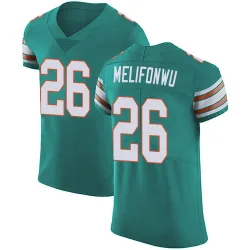 Men's Ifeatu Melifonwu Miami Dolphins No.26 Elite Aqua Alternate Vapor Untouchable Jersey - Green