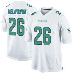 Men's Ifeatu Melifonwu Miami Dolphins No.26 Game Jersey - White