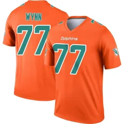 Men's Isaiah Wynn Miami Dolphins No.77 Legend Inverted Jersey - Orange