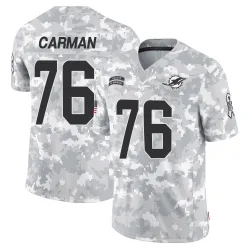 Men's Jackson Carman Miami Dolphins No.76 Limited 2024 Salute to Service Jersey - Arctic Camo