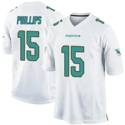 Men's Jaelan Phillips Miami Dolphins No.15 Game Jersey - White