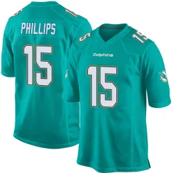 Men's Jaelan Phillips Miami Dolphins No.15 Game Team Color Jersey - Aqua
