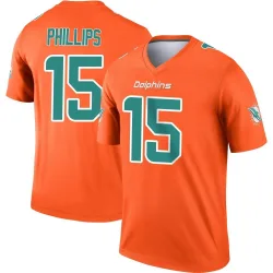 Men's Jaelan Phillips Miami Dolphins No.15 Legend Inverted Jersey - Orange