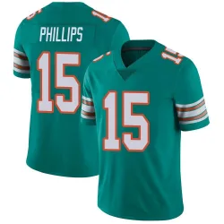 Men's Jaelan Phillips Miami Dolphins No.15 Limited Alternate Vapor Untouchable Jersey - Aqua