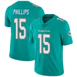 Men's Jaelan Phillips Miami Dolphins No.15 Limited Team Color Vapor Untouchable Jersey - Aqua