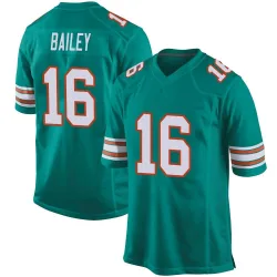 Men's Jake Bailey Miami Dolphins No.16 Game Alternate Jersey - Aqua
