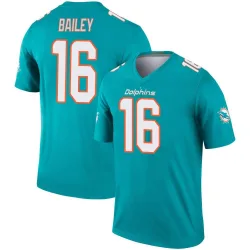 Men's Jake Bailey Miami Dolphins No.16 Legend Jersey - Aqua