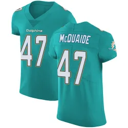 Men's Jake McQuaide Miami Dolphins No.47 Elite Aqua Team Color Vapor Untouchable Jersey - Green