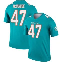 Men's Jake McQuaide Miami Dolphins No.47 Legend Jersey - Aqua