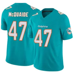 Men's Jake McQuaide Miami Dolphins No.47 Limited Vapor F.U.S.E. Jersey - Aqua