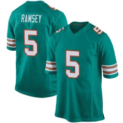 Men's Jalen Ramsey Miami Dolphins No.5 Game Alternate Jersey - Aqua