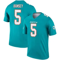 Men's Jalen Ramsey Miami Dolphins No.5 Legend Jersey - Aqua