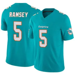 Men's Jalen Ramsey Miami Dolphins No.5 Limited Vapor F.U.S.E. Jersey - Aqua